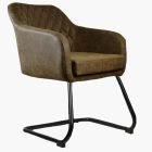 Scorch Office Chair Antique Brown Faux Leather & Black Base