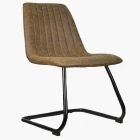 West Office Chair Antique Brown Faux Leather & Black Base