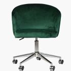 Surf Office Chair Green Velvet & Chrome Base