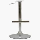 Replacement Bar Stool with Circle Base and T-Bar Footrest Chrome