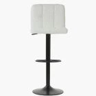 Troy Bar Stool Cream Boucle Fabric & Black Base