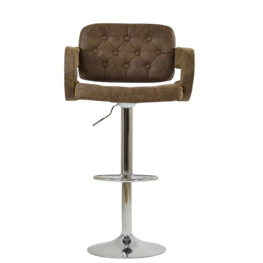 Chase Adjustable Swivel Aged Brown Bar Stool | Lakeland