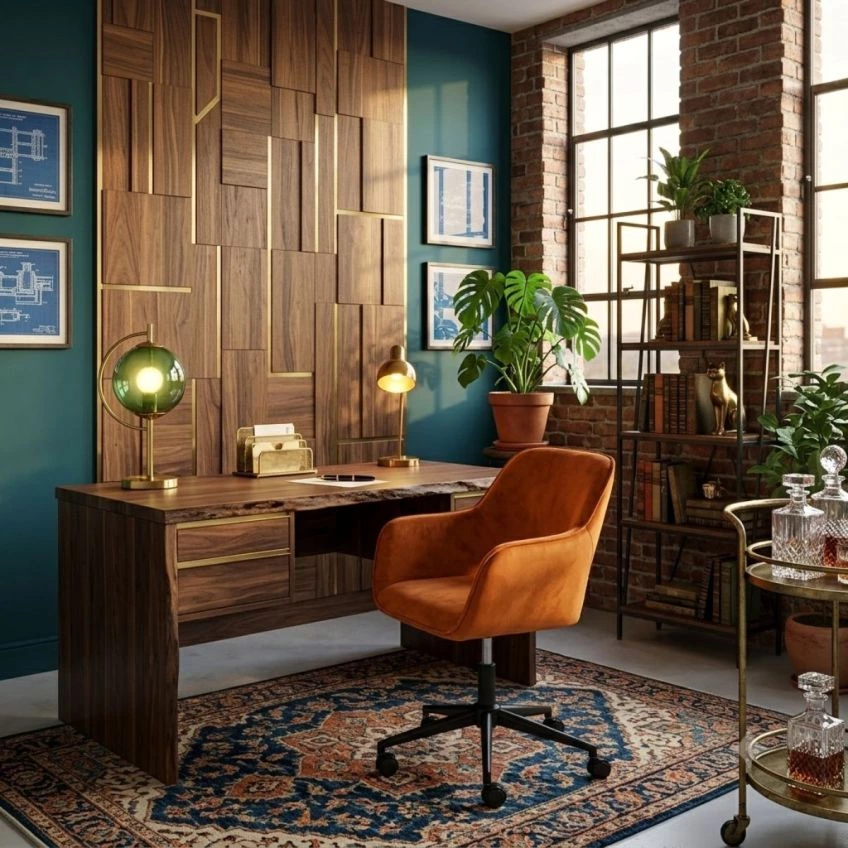 Kane Office Chair in Taupe Faux Leather
