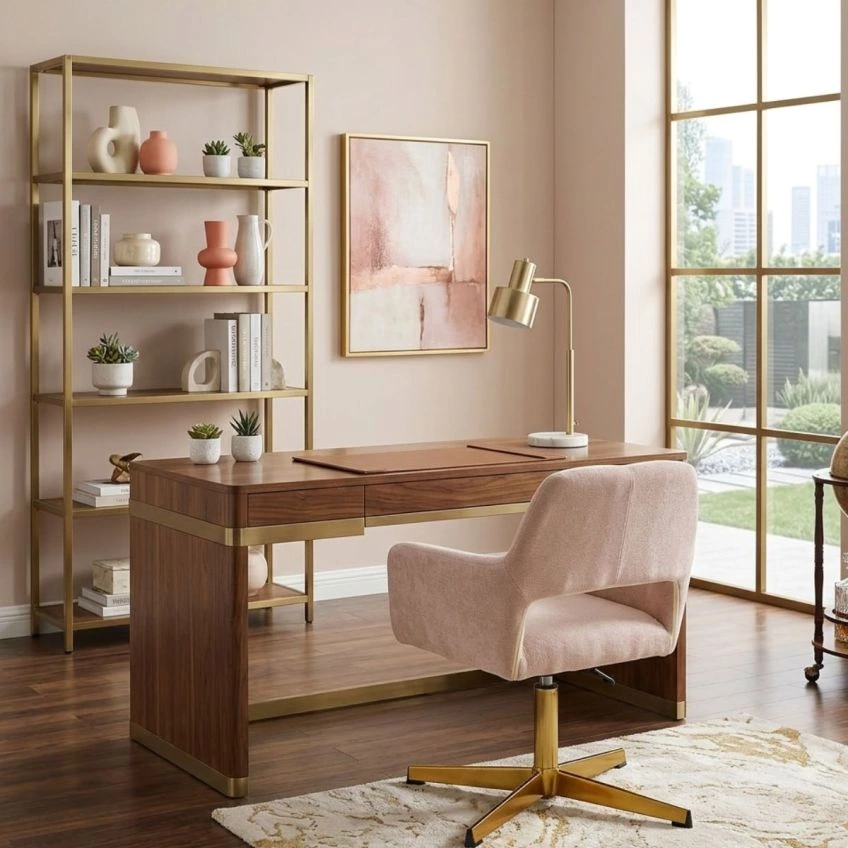 Nassjo Office Chair in Natural Cream Fabric

