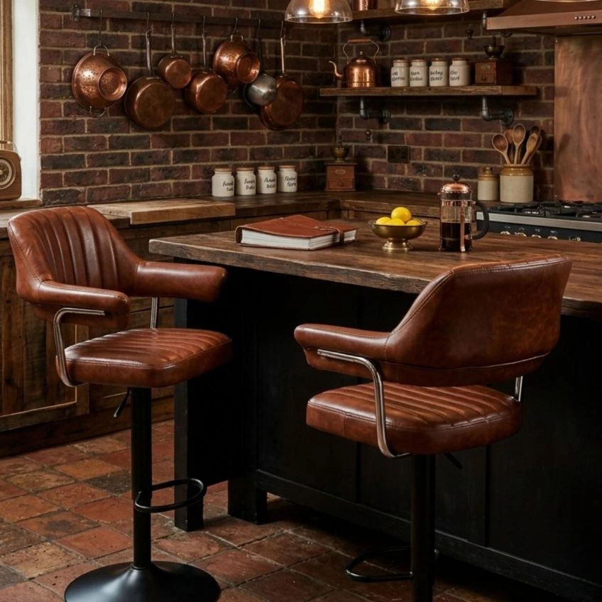 Nova Bar Stool Emerald Green Velvet & Black Base
