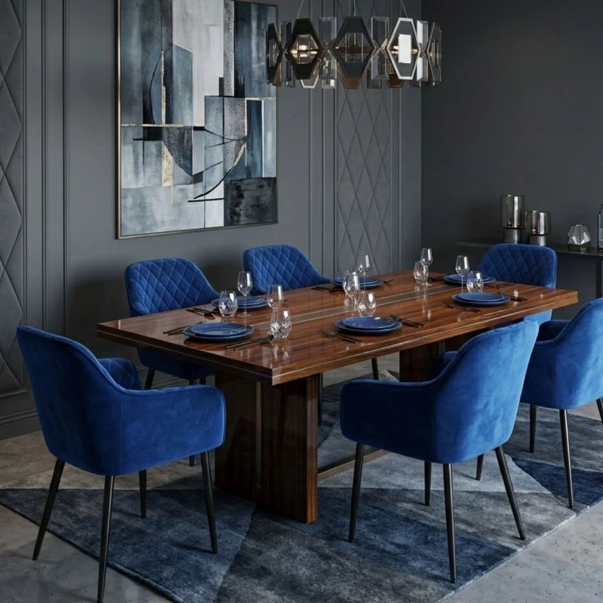 Opus Carver Dining Chair Black Velvet & Black
