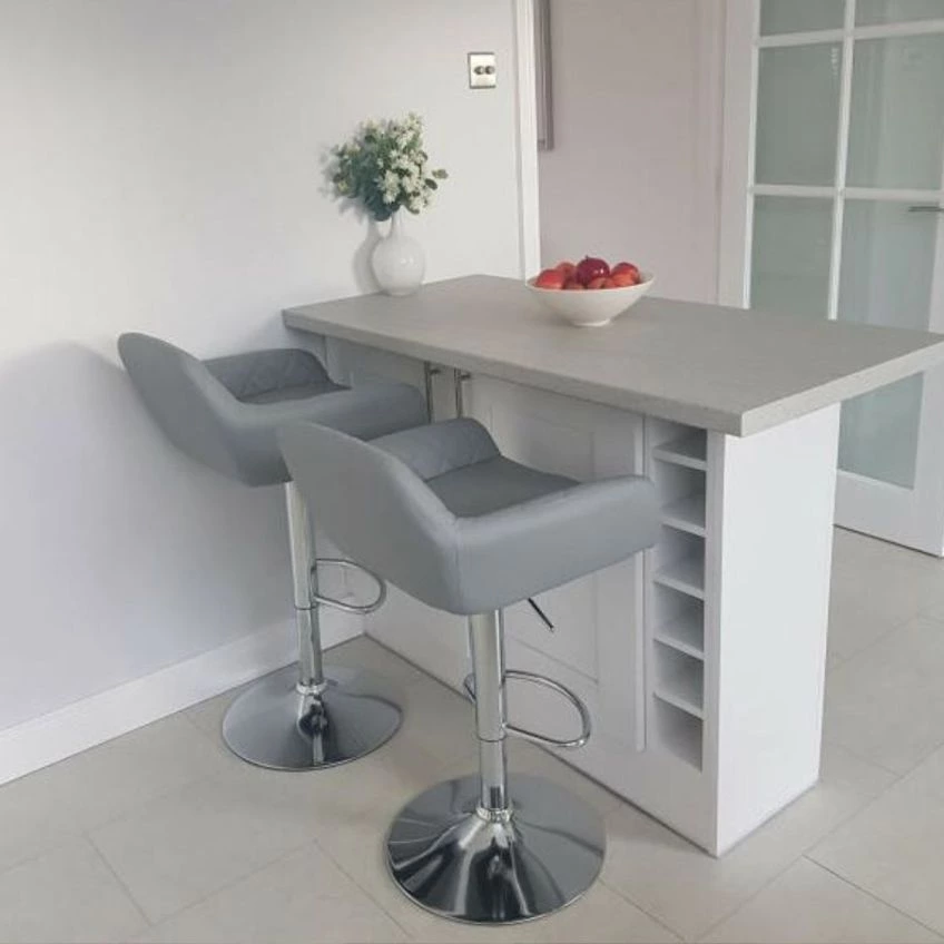 Portman Bar Stool Vintage Brown Leather & Chrome Base
