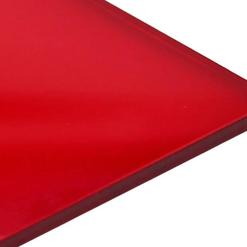 Ava Dining Chair Red Acrylic & Chrome