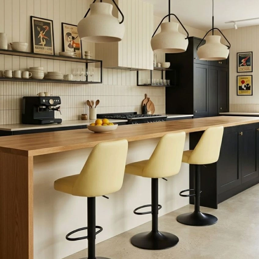 put 3 of these in a kitchen make the aesthic of the kitchen match the stool