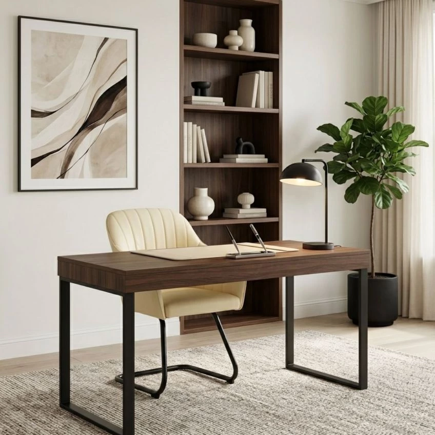 Wickham Dining Chair Cream Leather & Black
