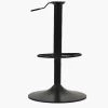 Replacement Bar Stool Full Base, Gas Lift and Footrest Black