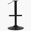 Replacement Bar Stool with Circle Base and T-Bar Footrest Black