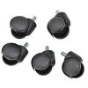 Office Chair Wheels Black Top Trim (pack of 5)