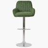 Blair Bar Stool in Aged Olive Green Leather