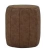 Bubbles Pouffe Foot Stool Aged Brown PU
