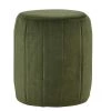 Bubbles Pouffe Foot Stool Olive Green Velvet