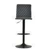 Titan Bar Stool in Dark Grey Leather