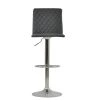 Rocklin Bar Stool in Dark Grey Leather