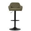 Sirius Bar Stool in Taupe Leather