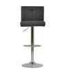 Monaco Bar Stool in Dark Grey Leather