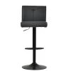 Tokyo Bar Stool in Dark Grey Leather