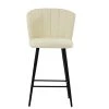 Dove Bar Stool in Cream Boucle & Black Base