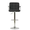 Havana Bar Stool in Black Leather with Armrests
