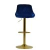 Dale Bar Stool in Blue Velvet