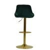 Dale Bar Stool in Emerald Green Velvet