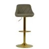 Dale Bar Stool in Taupe Leather