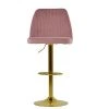 Foyle Bar Stool in Pink Velvet