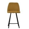 Nico 75cm Bar Stool in Light Tan Brown Leather with High Backrest