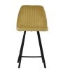 Nico 75cm Bar Stool in Camel Velvet with High Backrest