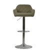 Swallow Bar Stool in Taupe Leather