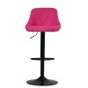 Fleur Bar Stool in Hot Pink Leather