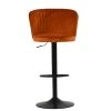 Tribeca Bar Stool in Burnt Orange Velvet
