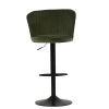 Tribeca Bar Stool in Olive Green Velvet