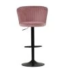 Tribeca Bar Stool in Pink Velvet