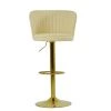 Heather Bar Stool in Cream Leather