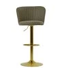 Heather Bar Stool in Taupe Leather
