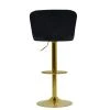 Heather Bar Stool in Black Velvet