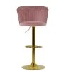 Heather Bar Stool in Pink Velvet