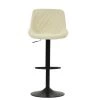 Torek Bar Stool in Natural Cream Fabric