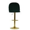 Clarris Bar Stool in Emerald Green Velvet