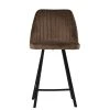 Nico 75cm Bar Stool in Mocha Velvet with High Backrest