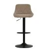 Fleur Bar Stool in Fawn Brown Fabric