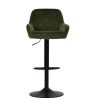 Arnside Bar Stool in Olive Green Velvet