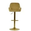 Roman Bar Stool in Camel Velvet