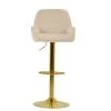 Roman Bar Stool in Natural Cream Fabric