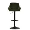 Bronx Bar Stool in Olive Green Velvet